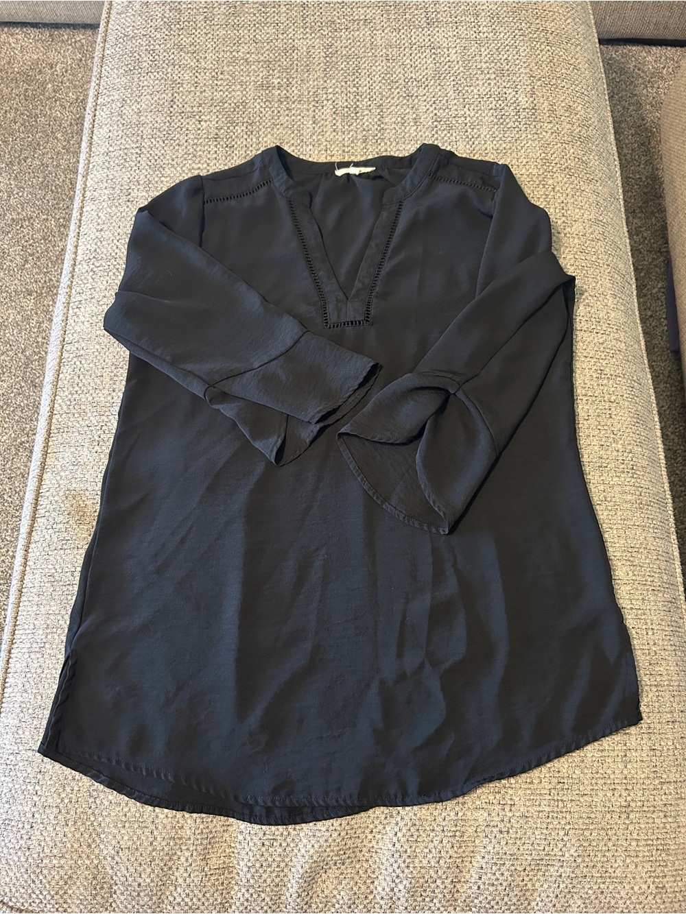 Maurices Black V-Neck Tunic Top